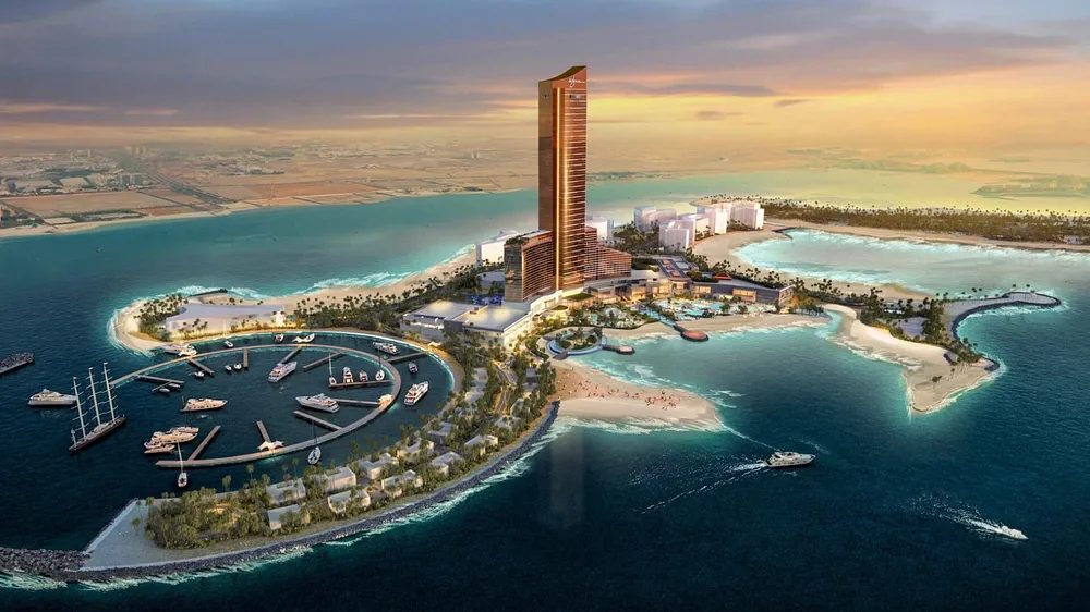 Al Hamra, Ras Al Khaimah, with the Wynn resort island
